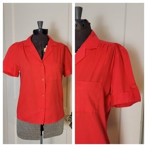 Notched Collar Pocket Top